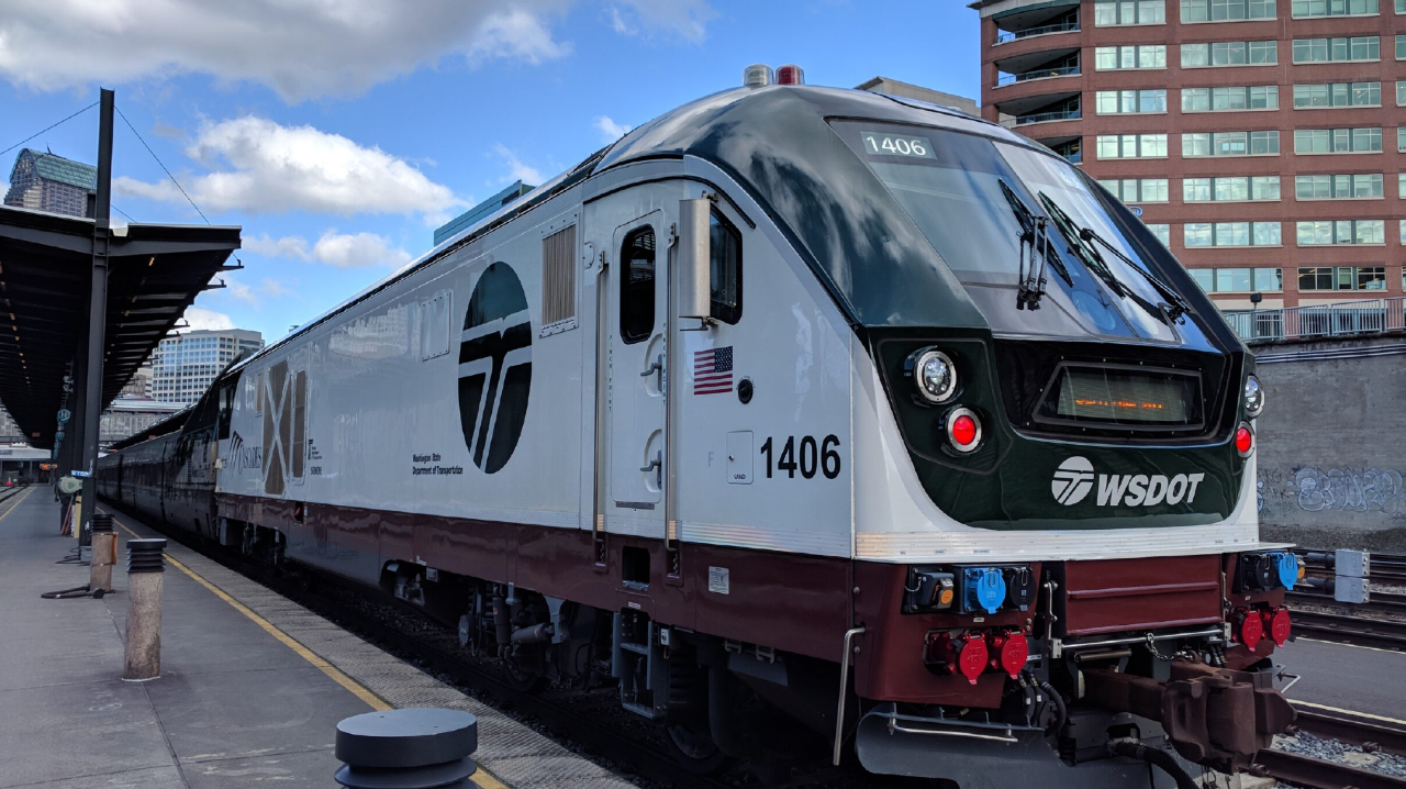 A locomotive at King Street Station.