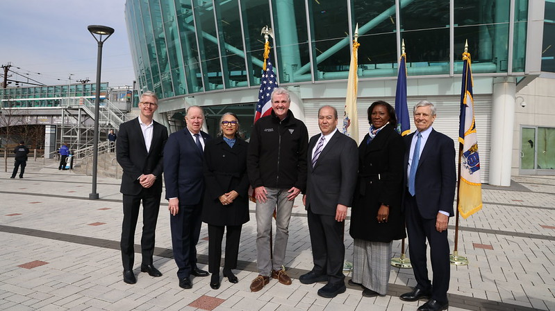 On Wednesday, March 22, 2023, N.J. Gov. Phil Murphy, leaders from PANYNJ and local officials celebrated the March 23 start of nine-car service on PATH's Newark-World Trade Center line.