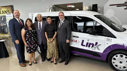 From left to right: TMMTX President Kevin Voelkel, District 3 Councilwoman Phyllis Viagran, VIA Board of Trustees Chair Fernando Reyes, District 4 Councilwoman Dr. Adriana Rocha Garcia and VIA President and CEO Jeffrey C. Arndt. From left to right: TMMTX President Kevin Voelkel, District 3 Councilwoman Phyllis Viagran, VIA Board of Trustees Chair Fernando Reyes, District 4 Councilwoman Dr. Adriana Rocha Garcia and VIA President and CEO Jeffrey C. Arndt.