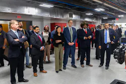 Secretary of Labor Marty Walsh and Deputy Secretary Julie Su tour a training facility with labor leaders and Houston Metro officials. Secretary of Labor Marty Walsh and Deputy Secretary Julie Su tour a training facility with labor leaders and Houston Metro officials.