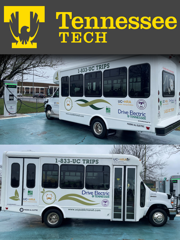 Phoenix Motorcars delivered an all-electric, zero-emission Z400 shuttle bus to UCHRA in partnership with Tennessee Technological University.