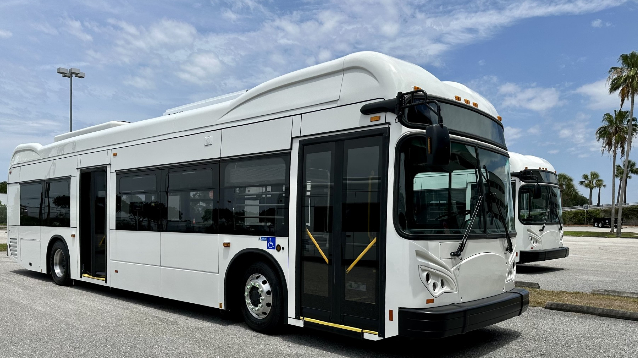 The Tampa International Airport has received four new electric buses.