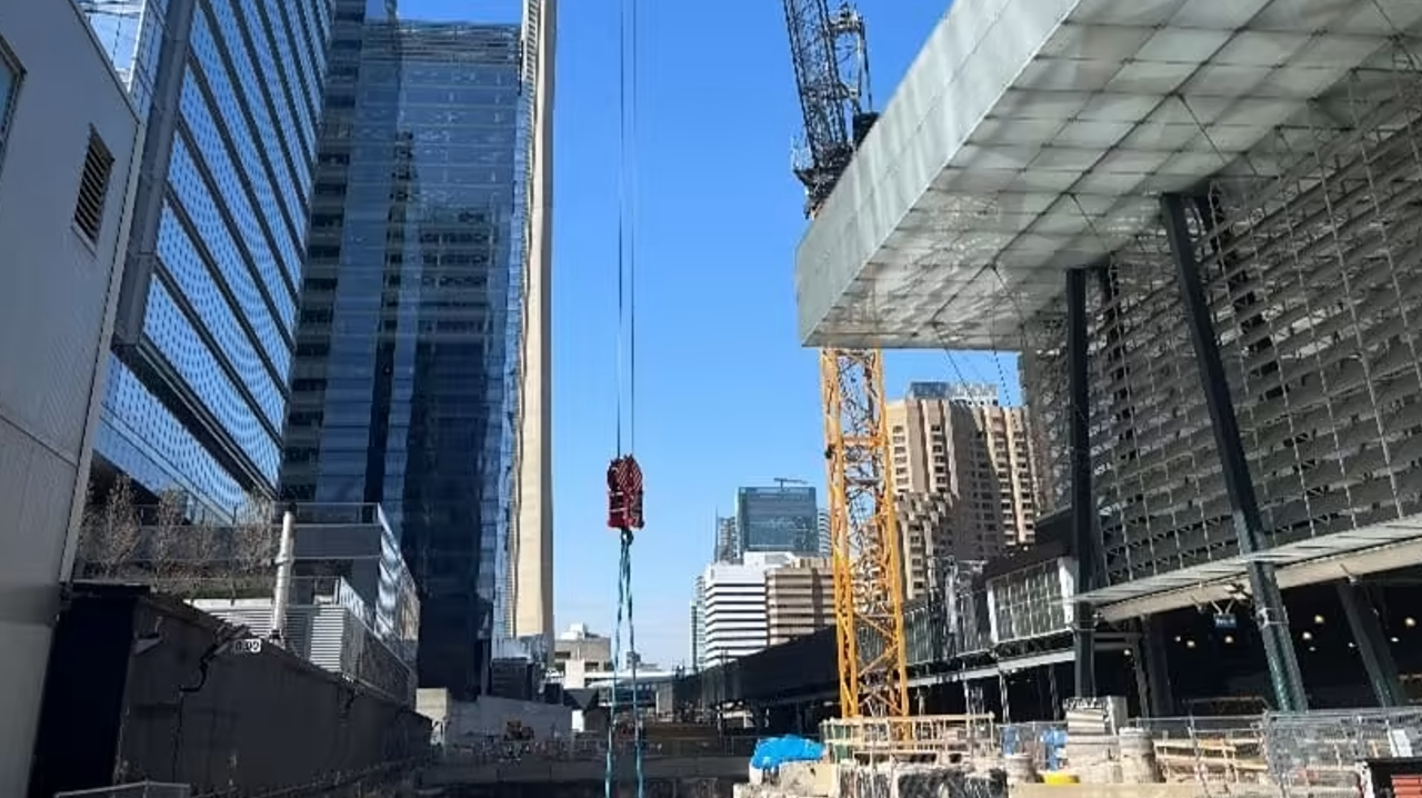 Two large cranes need to be installed within the Union Station Rail Corridor.