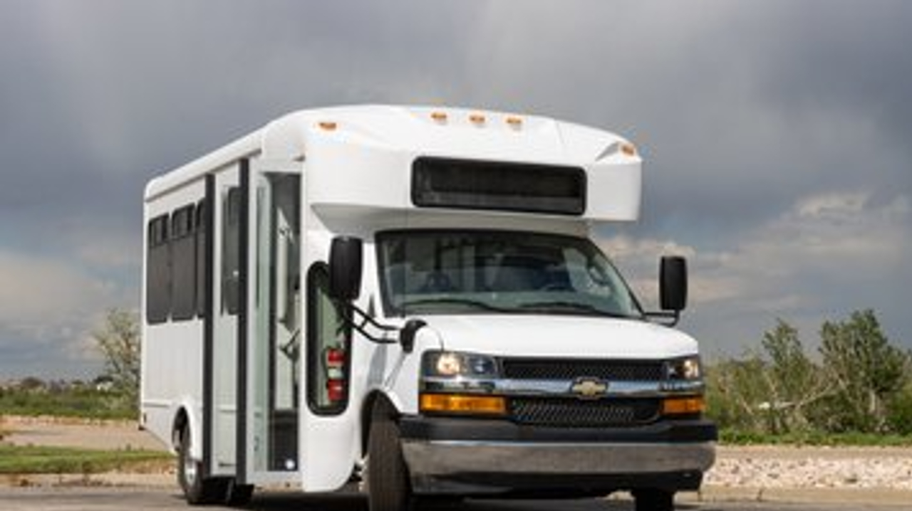 Lightning EV4&trade; electric shuttle buses.
