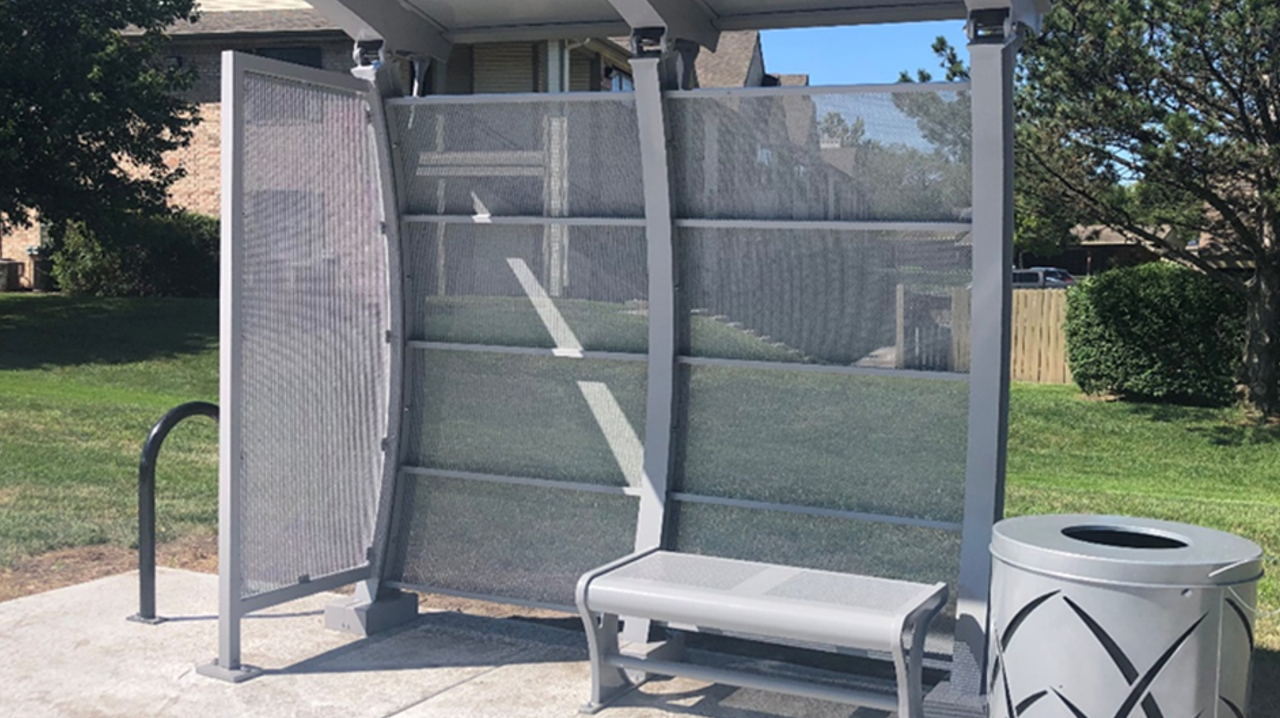 Tolar Manufacturing Company delivered 10 Signature Crescent bus shelters to Lawrence Transit in Kansas.