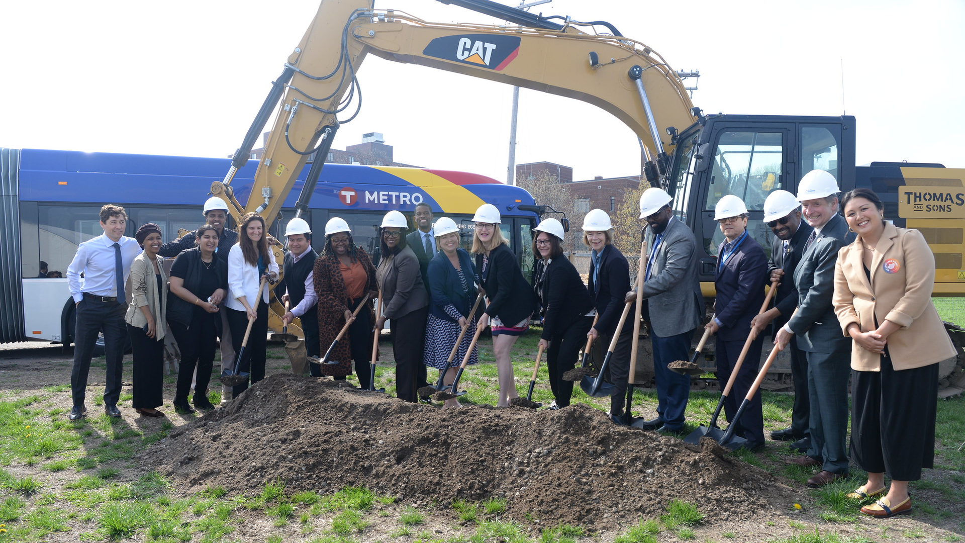 Metro Transit held a ceremonial groundbreaking for the Metro B Line bus rapid transit project, which will begin serving customers in 2024.