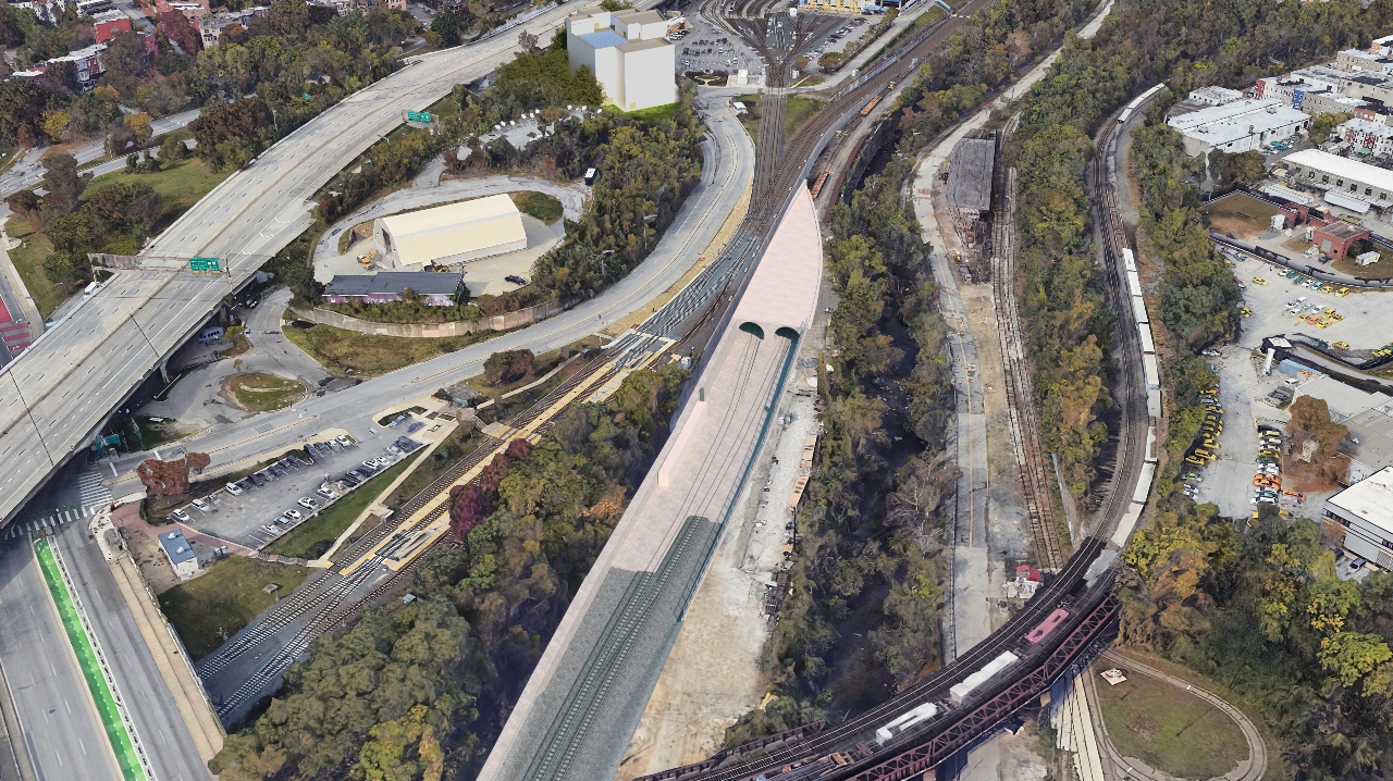 North Portal aerial view