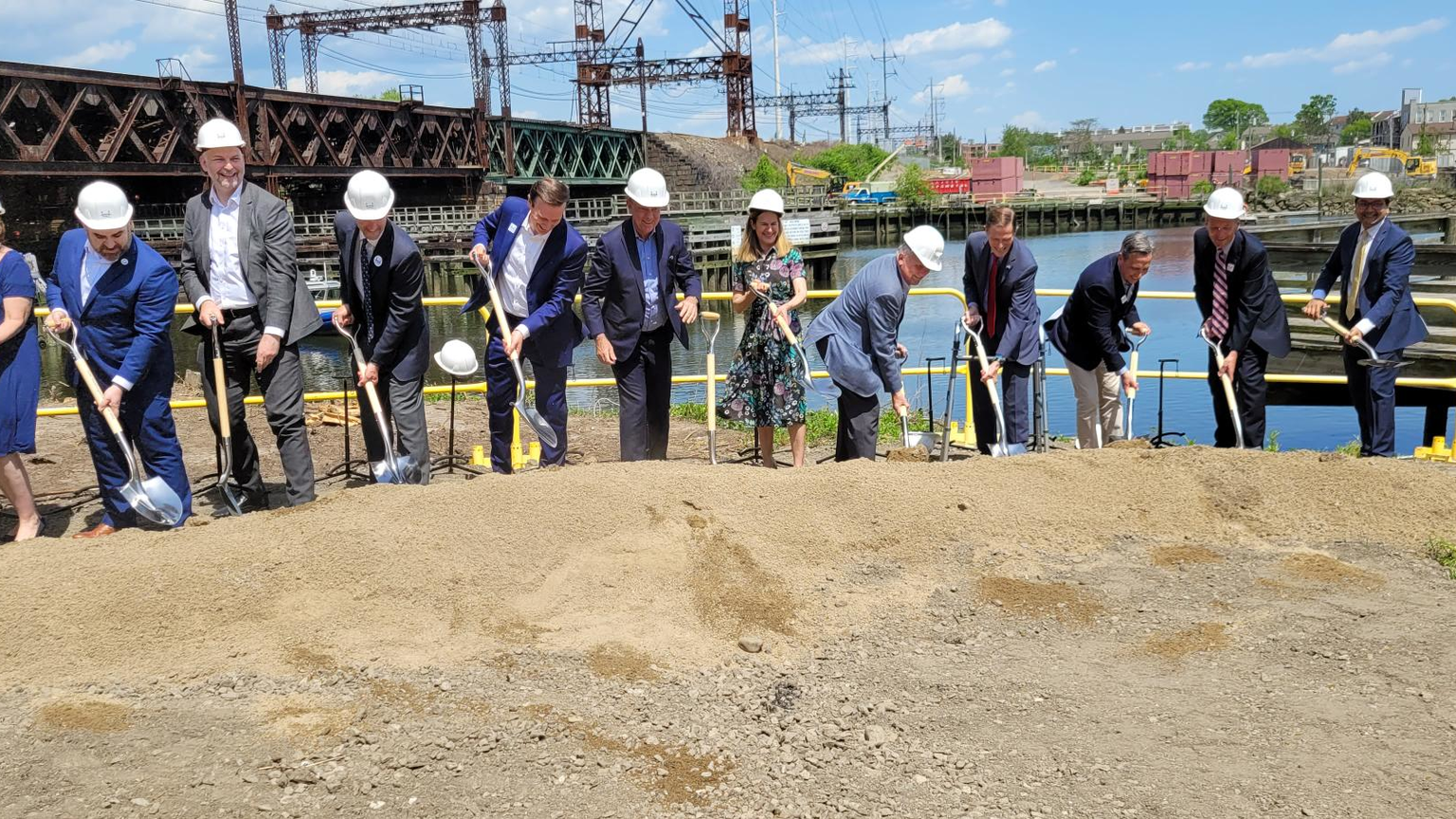 An event was held May 12 to mark the start of construction on the Walk Bridge replacement project.