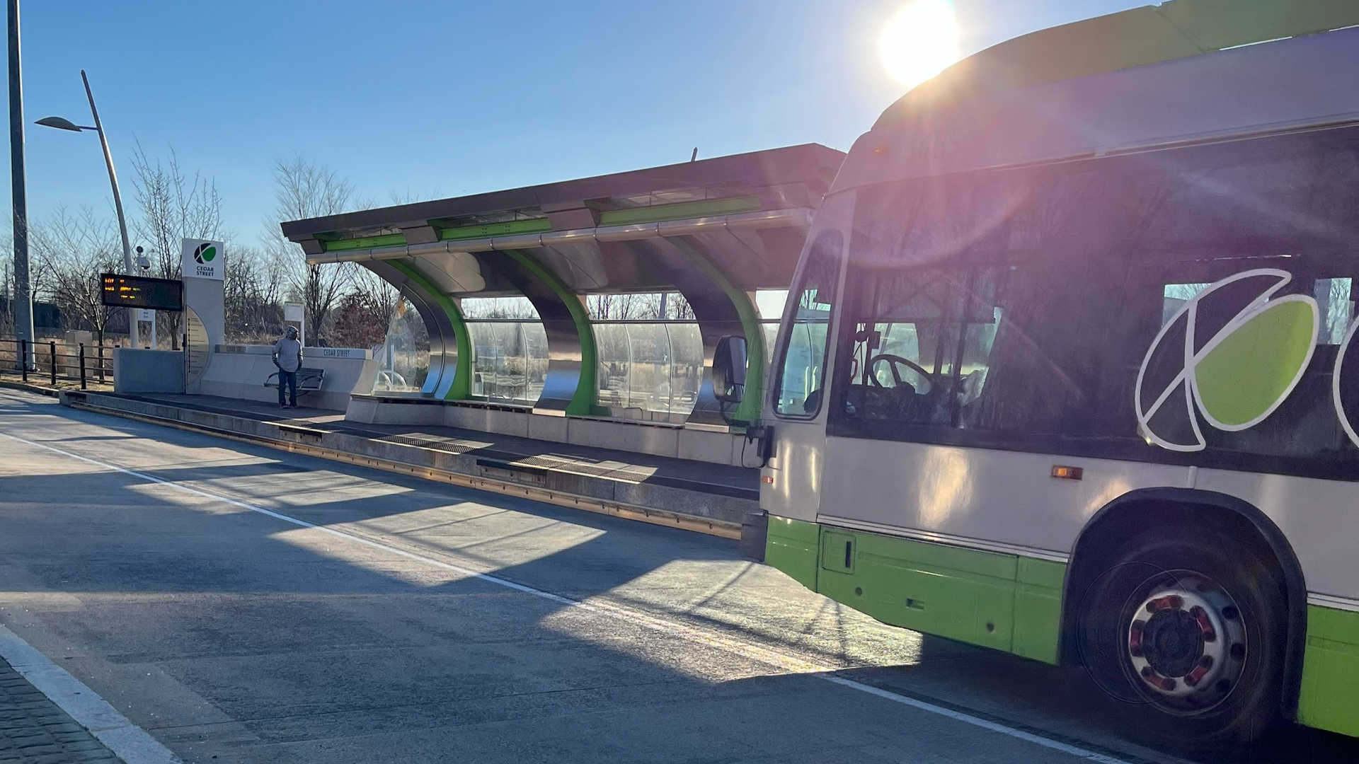 Image: Cedar Street CTfastrak Station. Connecticut Department of Transportation was one of six grant recipients to receive federal funding to support its transit automation program along the CTfastrak BRT corridor.