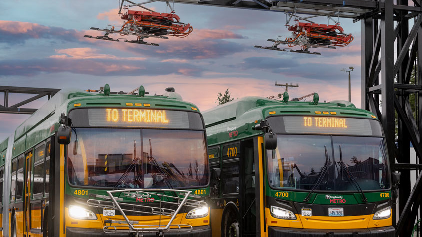 King County Metro Transit was one of several grant recipients through FTA's Low-No Program. King County Metro's $33.5 million grant will be applied toward its zero-emissions fleet conversion.