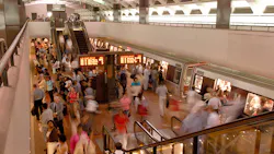 Customers at the Farragut North Metrorail station. Without a solution to its pending financial crisis, WMATA says service could end at 9:30 p.m. and train wait times would be between 20 and 30 minutes starting in FY24. Customers at the Farragut North Metrorail station. Without a solution to its pending financial crisis, WMATA says service could end at 9:30 p.m. and train wait times would be between 20 and 30 minutes starting in FY24.