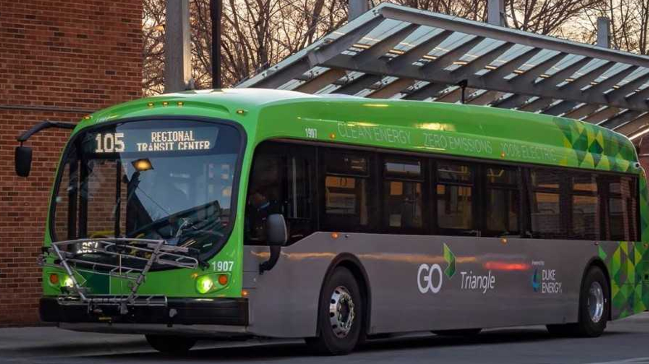 GoTriangle's electric bus