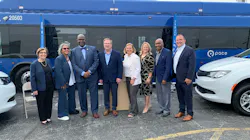 From left to right: Pace Executive Director Melinda Metzger, Congresswoman Robin Kelly (D-IL), Harvey Mayor Christopher J Clark, Pace Chairman Rick Kwasneski, RTA of Northern Illinois Board Member Elizabeth Doody Gorman, Cook County Department of Transportation and Highways Superintendent Jennifer “Sis” Killen, Pace Director Terry R. Wells and Pace Director David Guerin. From left to right: Pace Executive Director Melinda Metzger, Congresswoman Robin Kelly (D-IL), Harvey Mayor Christopher J Clark, Pace Chairman Rick Kwasneski, RTA of Northern Illinois Board Member Elizabeth Doody Gorman, Cook County Department of Transportation and Highways Superintendent Jennifer “Sis” Killen, Pace Director Terry R. Wells and Pace Director David Guerin.