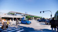 A street view rendering of the soon-to-be renovated Austin Green Line station. A street view rendering of the soon-to-be renovated Austin Green Line station.