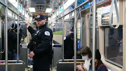 CPD on the CTA Red Line train. CPD on the CTA Red Line train.