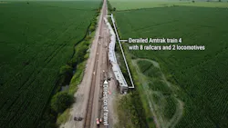 An aerial view of the Mendon, Mo., accident in June 2022. An aerial view of the Mendon, Mo., accident in June 2022.