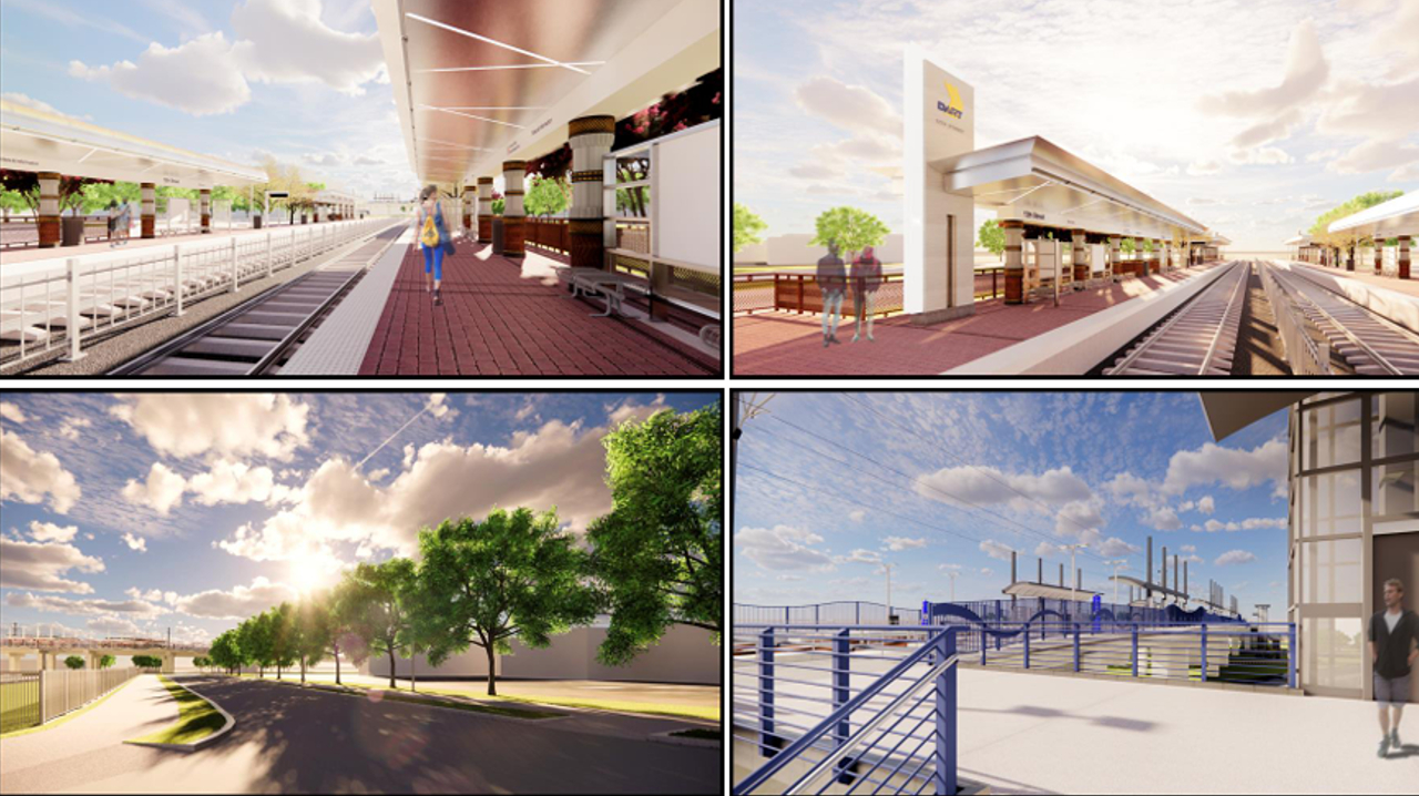 A rendering of DART's 12th Street Station.