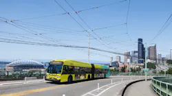 The new King County Metro battery-electric buses with a eco-friendly design. The new King County Metro battery-electric buses with a eco-friendly design.