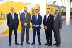 USDOT Secretary Pete Buttigieg rode Brightline on Oct. 17. USDOT Secretary Pete Buttigieg rode Brightline on Oct. 17.