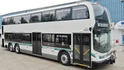 A BC Transit Enviro500 LHD high-capacity double decker bus. A BC Transit Enviro500 LHD high-capacity double decker bus.