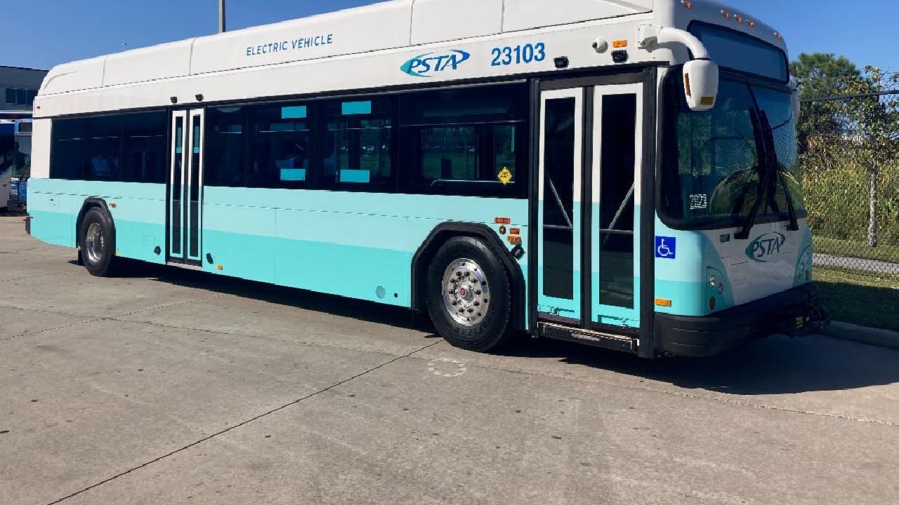 A new PSTA electric bus.