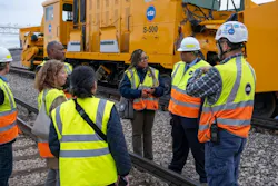 CTA President Carter meets with operations and safety staff at the site of the Nov. 16 incident on the Yellow Line tracks near Howard station. CTA President Carter meets with operations and safety staff at the site of the Nov. 16 incident on the Yellow Line tracks near Howard station.