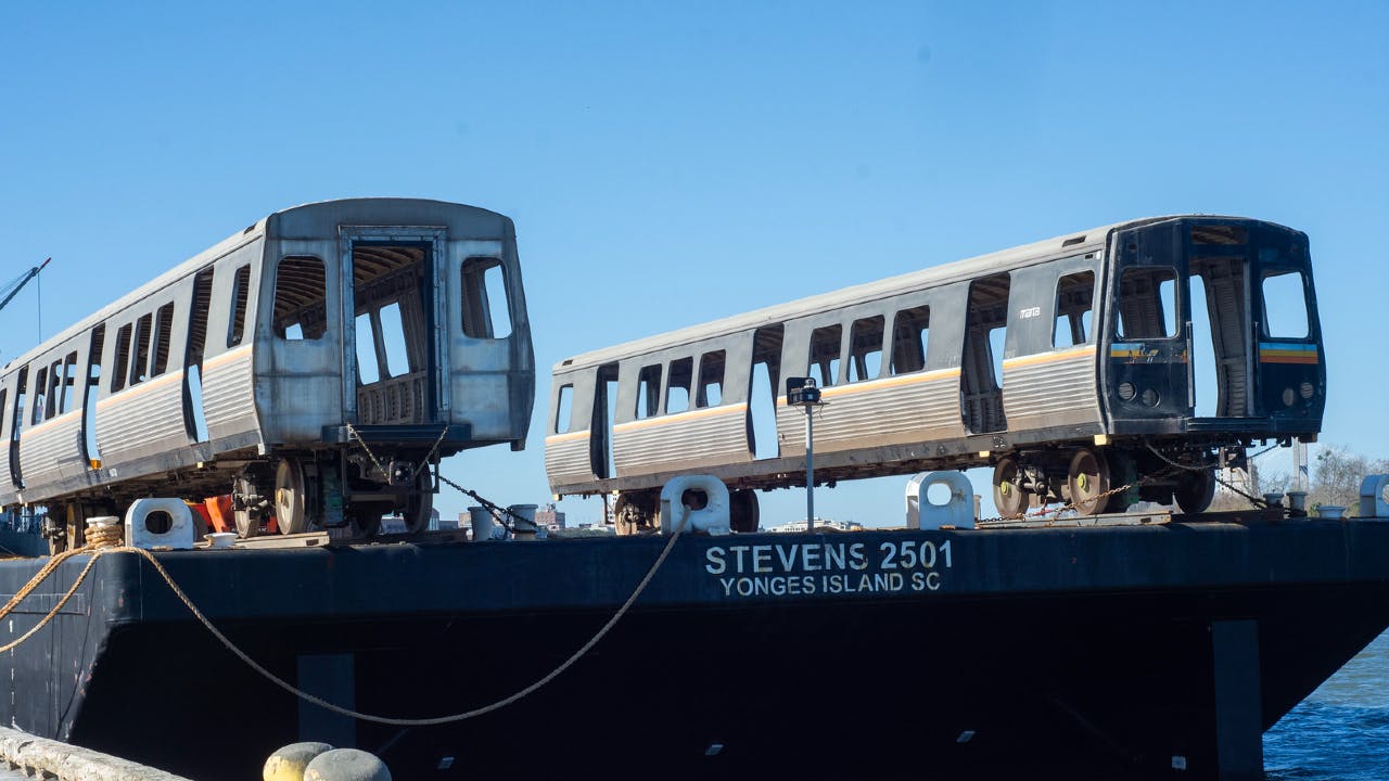 MARTA and Georgia Department of Natural Resources deployed two decommissioned railcars into the Atlantic Ocean off the coast of Savannah.