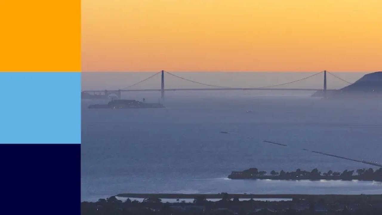 To establish and reinforce a common identity for all Bay Area transit services, the new signage employs a three-color palette of golden yellow, sky blue and dark blue.