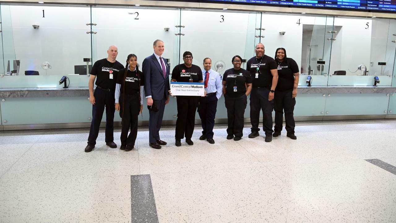 MTA celebrates first year of Grand Central Madison service.