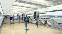 A rendering of BART's Civic Center Station. A rendering of BART's Civic Center Station.