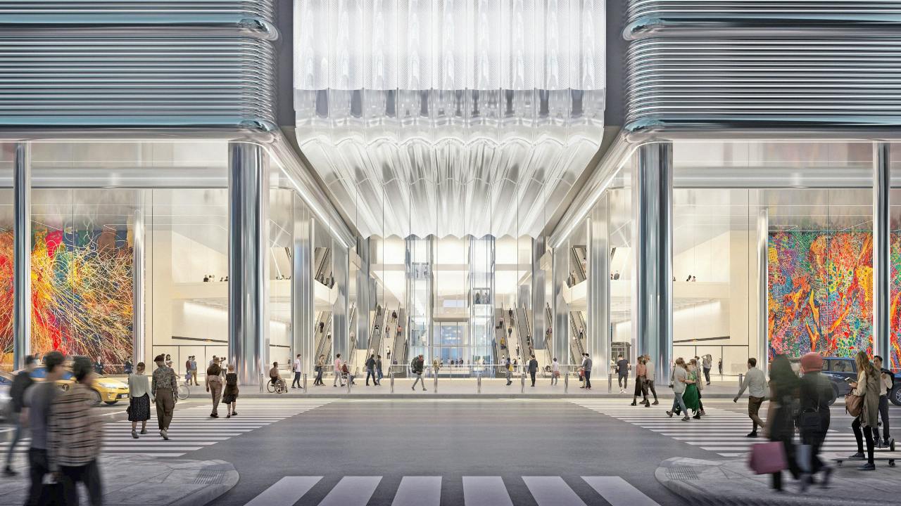 A rendering of the Midtown Bus Terminal.