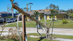 Downed power lines in Cape Coral Florida after Hurricane Ian passed through. Downed power lines in Cape Coral Florida after Hurricane Ian passed through.