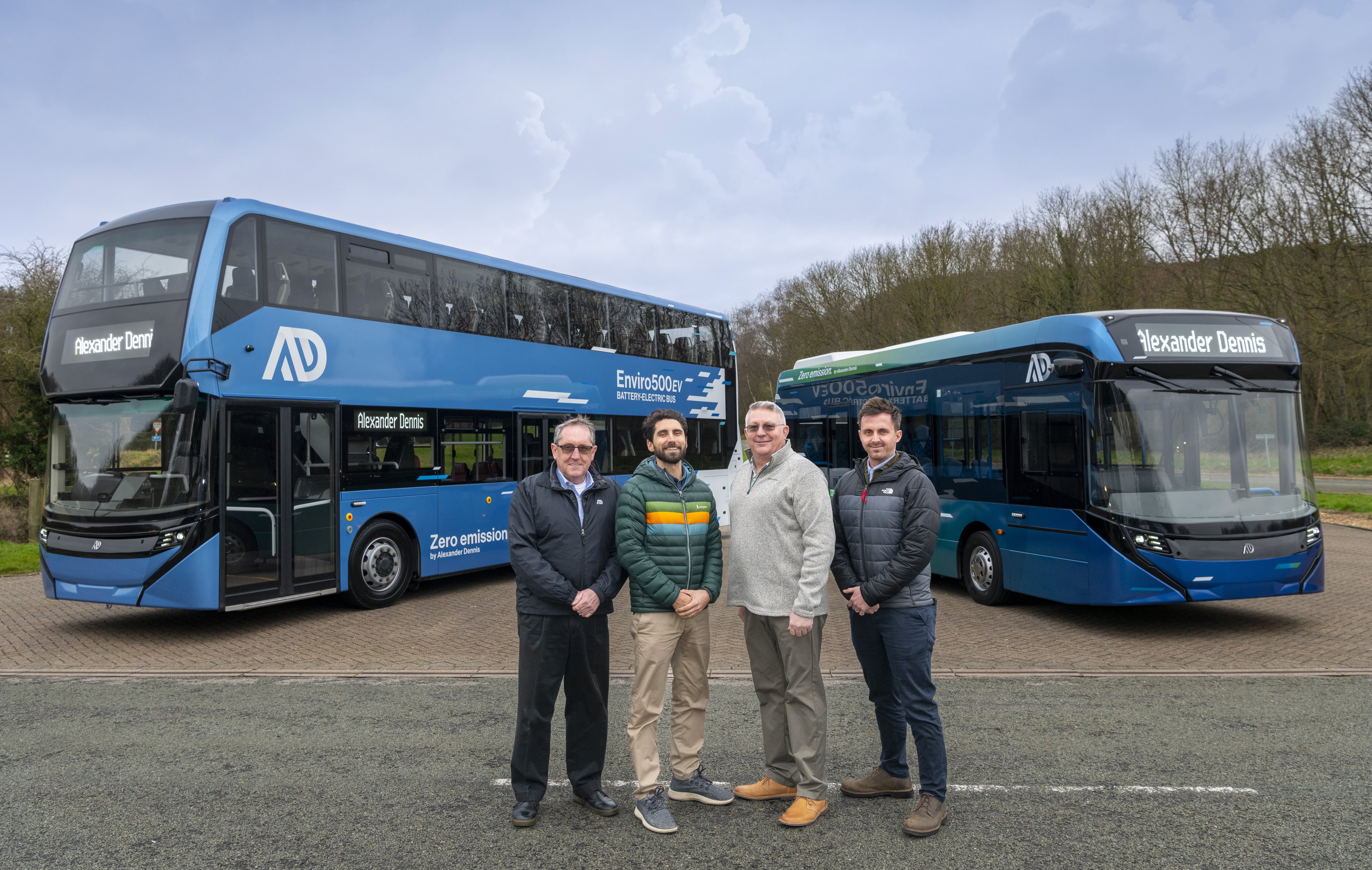 Stephen Walsh, Alexander Dennis vice president & general manager &ndash; North America; Lucien Bruno, Sound Transit deputy program executive, BRT Operations; Tim Wagner, Sound Transit manager bus & paratransit; and, Chris Alexander, Alexander Dennis Regional product manager &ndash; Americas