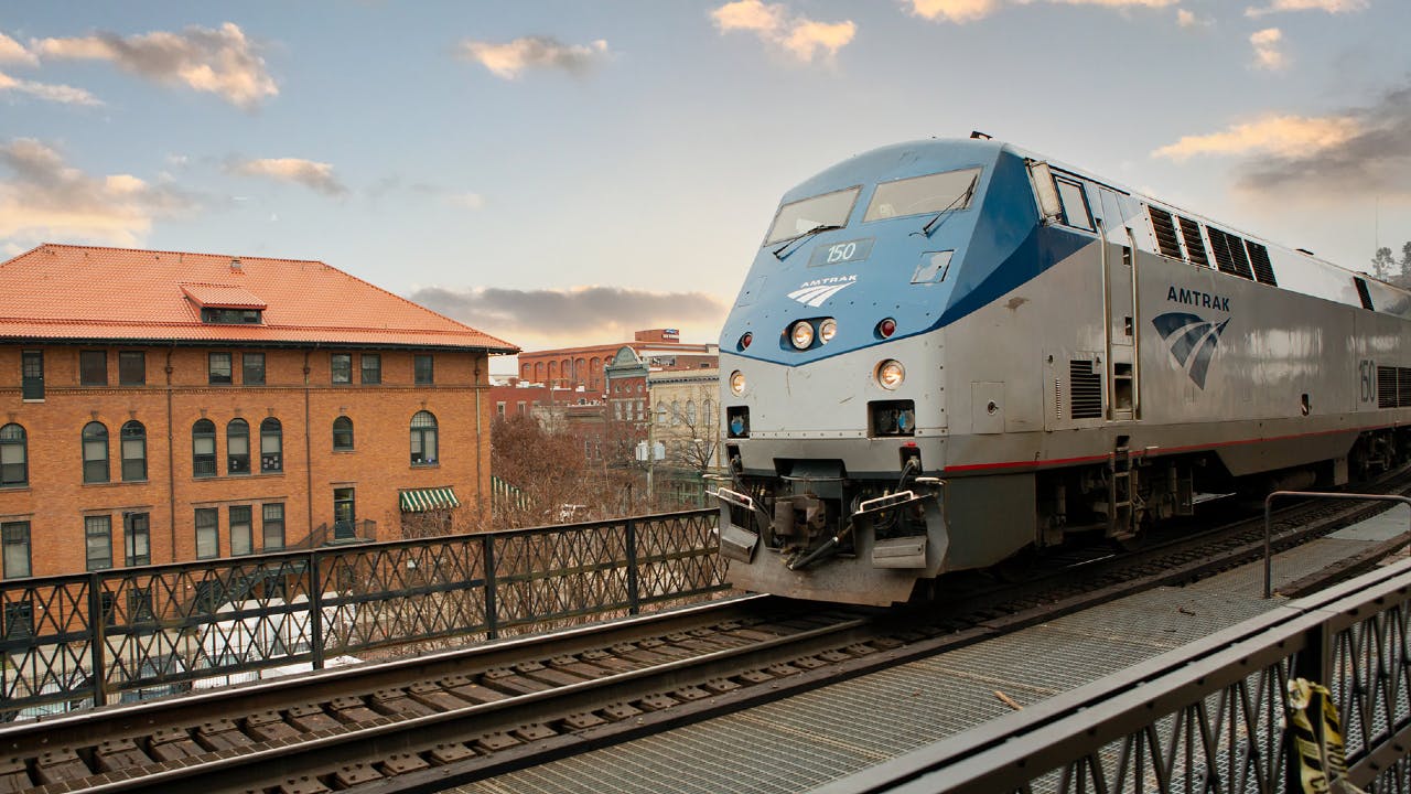 Amtrak train.