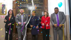 Cutting the ribbon are (l-r) Mayor Nancy Vaughan, GTAC Vice-Chair JD Galyon, Councilwoman Sharon Hightower, Congresswoman Kathy Manning and Transit Director Reginald Mason. Cutting the ribbon are (l-r) Mayor Nancy Vaughan, GTAC Vice-Chair JD Galyon, Councilwoman Sharon Hightower, Congresswoman Kathy Manning and Transit Director Reginald Mason.