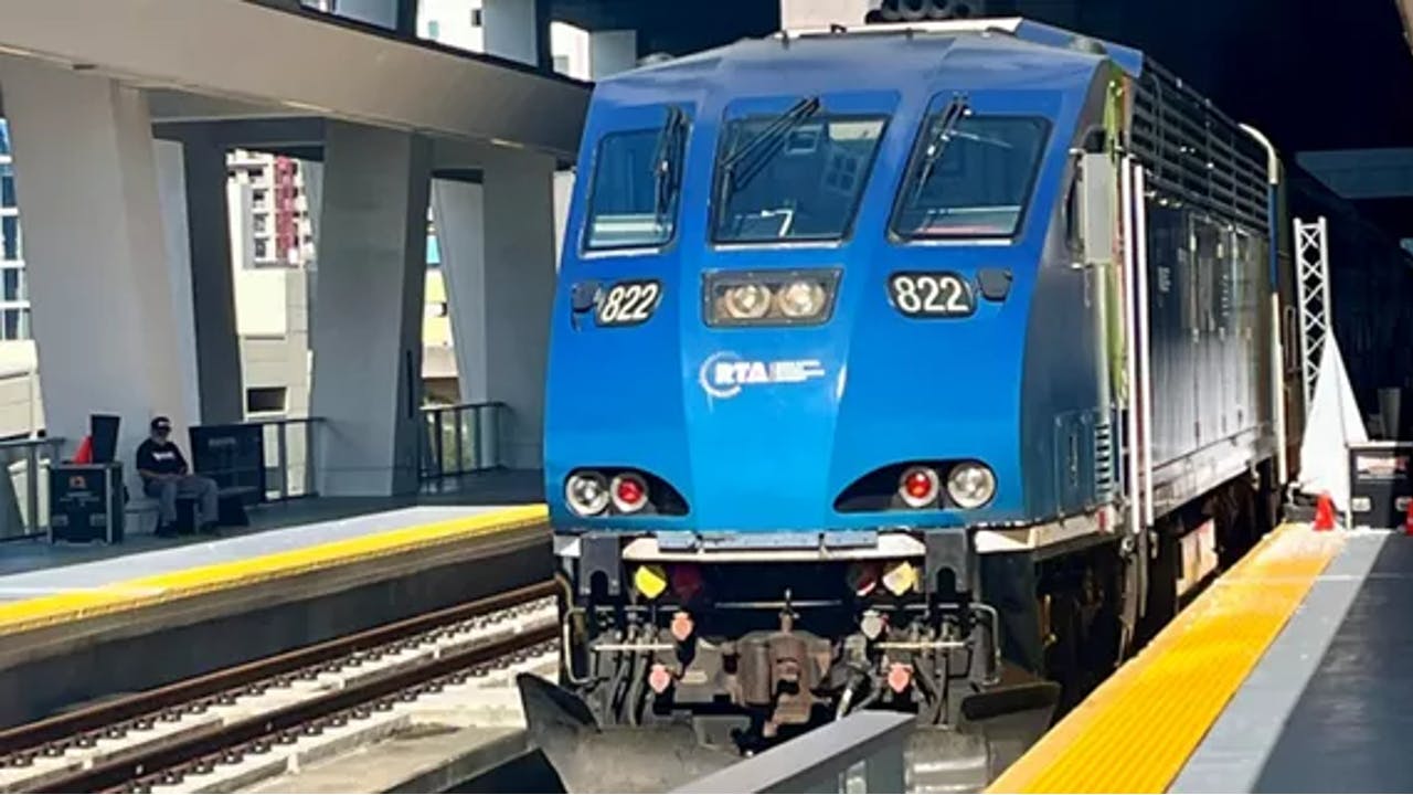 A MiamiCentral Station train.