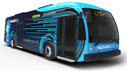 Nova Bus LFSe+ zero-emission bus. Nova Bus LFSe+ zero-emission bus.