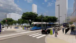 A rendering of the ATP Light Rail project. A rendering of the ATP Light Rail project.