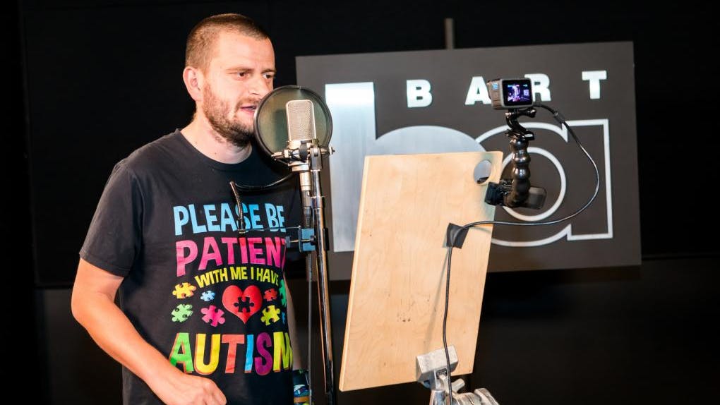 To record their announcements, participants were invited to BART headquarters, where the agency's communications team recorded their statements in a soundproof room with professional microphones and equipment.