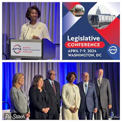 At the 2024 Legislative Conference on April 9, APTA presented former FTA Administrator Nuria I. Fernandez with a special Proclamation of Appreciation for advocating on behalf of public transportation during her career spanning three decades in the transit industry. At the 2024 Legislative Conference on April 9, APTA presented former FTA Administrator Nuria I. Fernandez with a special Proclamation of Appreciation for advocating on behalf of public transportation during her career spanning three decades in the transit industry.