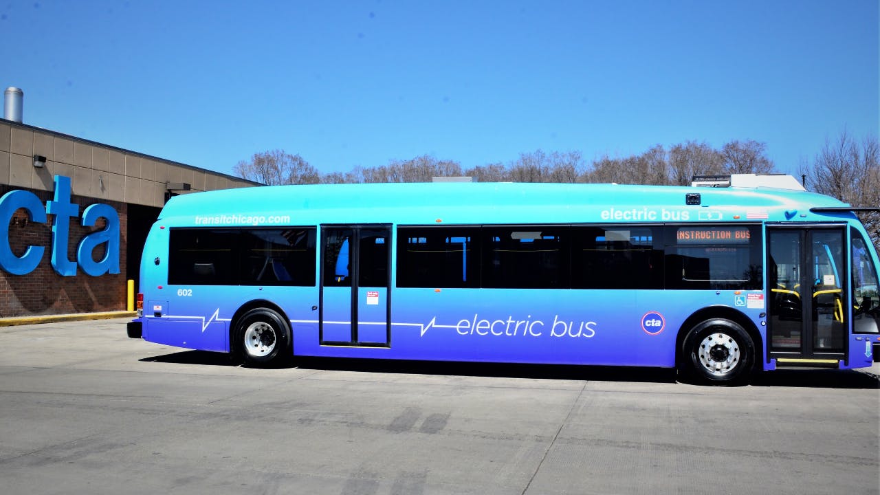 CTA electric bus.