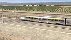 A rendering of what California's future high-speed trains may look like. A rendering of what California's future high-speed trains may look like.