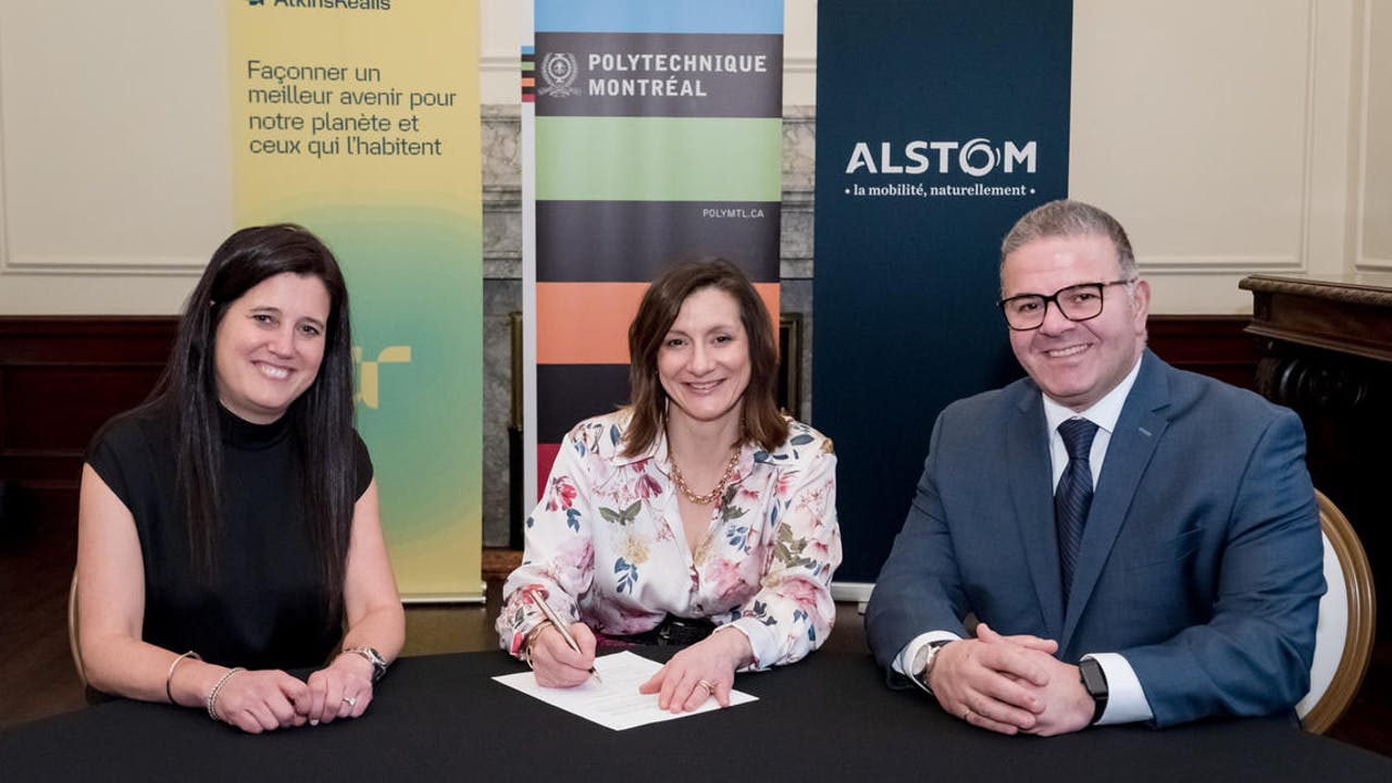 Polytechnique Montr&eacute;al, Alstom and AtkinsR&eacute;alis partner to develop rail mobility expertise.