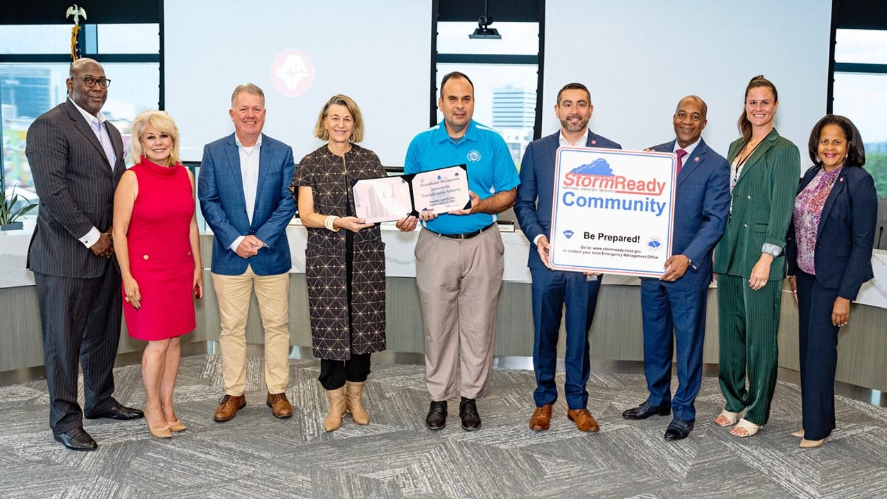 JTA receives StormReady certification from the National Weather Service.