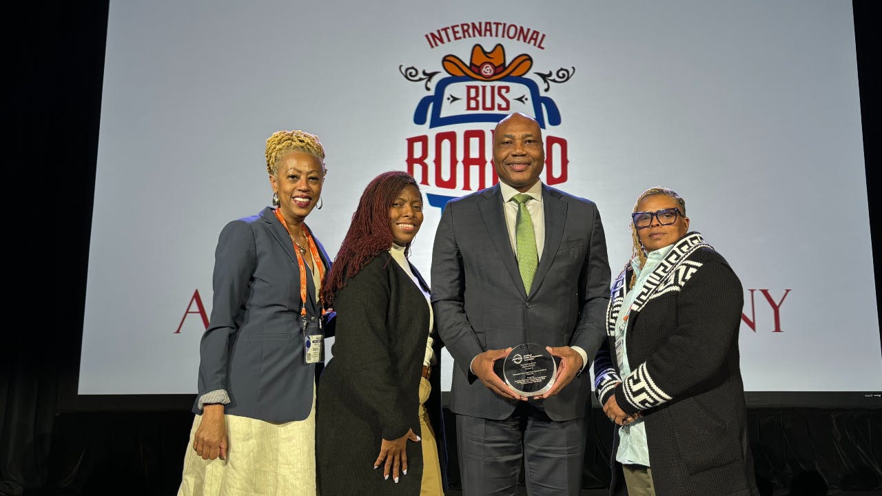 The MARTA Team being awarded the Bus Safety Award.