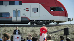 Caltrain had its largest crowd turnout yet to see its new electric trains. Caltrain had its largest crowd turnout yet to see its new electric trains.
