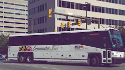 Maryland Transit Administration commuter bus. Maryland Transit Administration commuter bus.