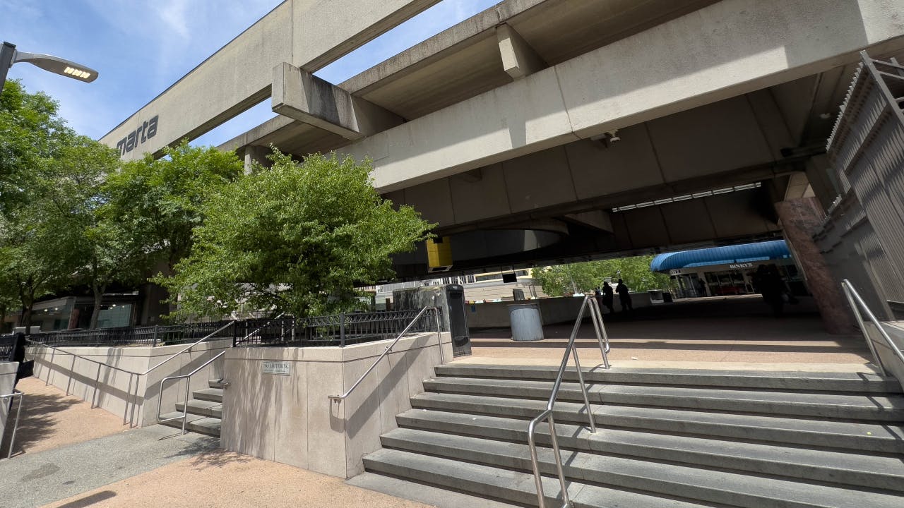 A rendering of the outside of the new canopy planned for Five Points Station.