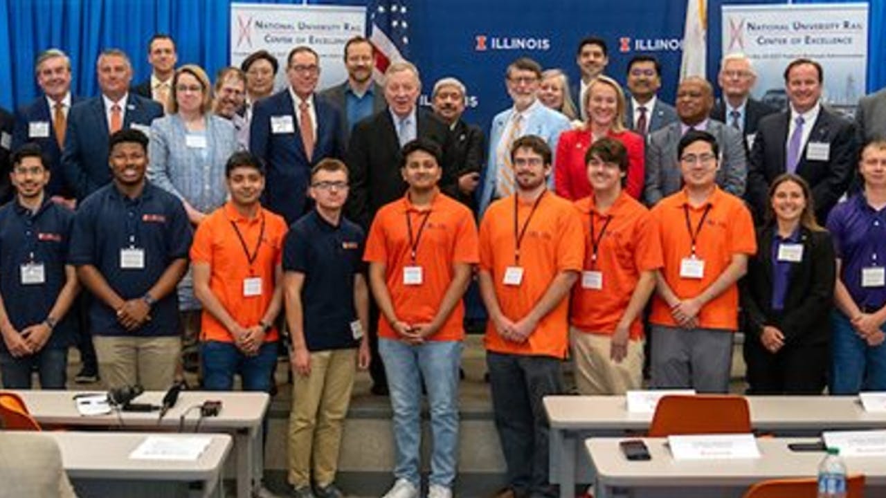 The Grainger College of Engineering at the University of Illinois Urbana-Champaign officially opened the University-led National University Rail Center of Excellence on May 29.
