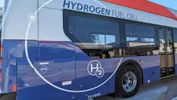 SamTrans hydrogen fuel cell bus. SamTrans hydrogen fuel cell bus.